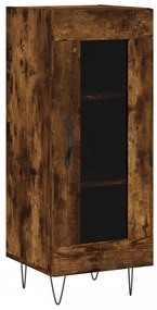 828793 vidaXL Servantă, stejar fumuriu, 34,5x34x90 cm, lemn compozit