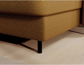 Colțar galben extensibil/cu spațiu de depozitare cu tapițerie din catifea (cu colț pe partea stângă/în formă de "U") Berrto – ELTAP