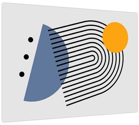 Tablou pe sticlă - Abstracție minimalistă N⁰2 (70x50 cm)