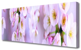 Tablou pe panza canvas Flori Floral Alb Violet