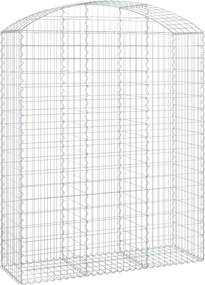 vidaXL Coș gabion arcuit, 150x50x180/200 cm, fier galvanizat