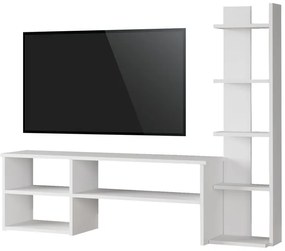 Set mobilier living Perla, Pako World, Alb, 120x29x41 cm