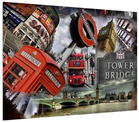 Tablou compus - icoanele Londrei (70x50 cm), în 40 de alte dimensiuni noi