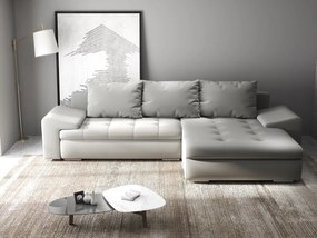 Colțar extensibil dumonde cu ladă de depozitare si sezut confortabil din spuma high-density, Leonardo Royal Gri 260x185 cm II