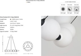 Lustra moderna diametru 60cm PERLA 3-STEP DIMM
