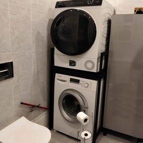 Suport raft pentru mașină de spălat și uscător,negru