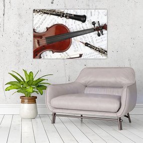 Tablou - Unelte muzicale (90x60 cm)