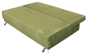 Canapea extensibila Roma Lux Green 205x90x86 cm, cu lada de depozitare