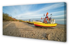 Tablouri canvas Gdańsk Beach bărci de mare