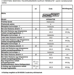 Plită cu inducție încorporată HOMEFORT HFBI64T2B, cadru metalic, 7400 W, senzor tactil, blocare pentru copii,