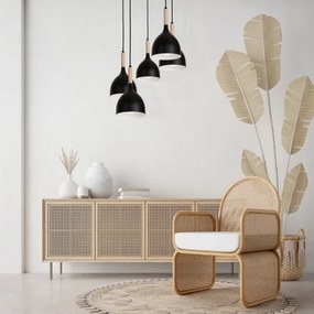Lustră pe cablu NOAK WOOD 5xE27/60W/230V