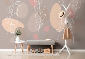 Tapet plante minimaliste în tonuri frumoase