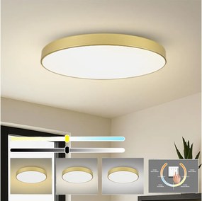Brilagi-LED Plafonieră POOL LED, 180 W, 230 V, 3000/4500/6000 K, Ø 120 cm, auriu