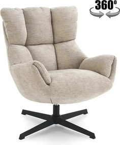 Fotoliu pentru living ORINOKO, stofa clasica bej - Odin 28, 72x79x87 c