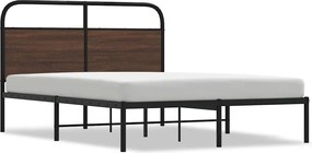 vidaXL Cadru de pat fără saltea stejar maro 140x200 cm Lemn prelucrat