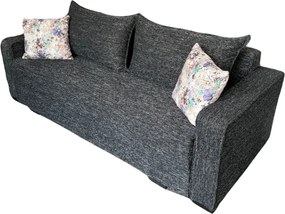 Canapea LARISA extensibila, 3 locuri, lada de depozitare, stofa gri inchis, 220x95x85 Stofa, Gri Inchis