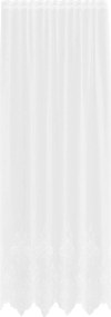 vidaXL Cortină din Dantelă cu perdele Alb 260 x 150 cm Poliester