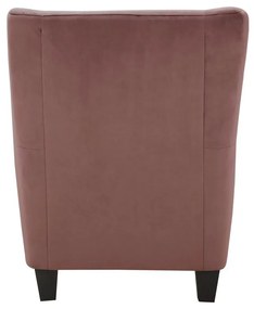 Fotoliu roz wing cu tapițerie din catifea Zhili - Støraa