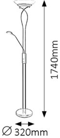 Lampadar / Lampa de podea stil clasic Gamma Trend negru