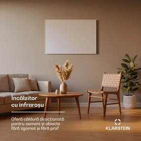 Klarstein Wonderwall 960 Smart, încălzitor cu infraroșu, 80 x 120 cm, 960 W, cronometru săptămânal, IP24, alb