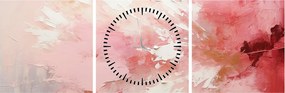 Tablou - Abstract roz (cu ceas) (90x30 cm)