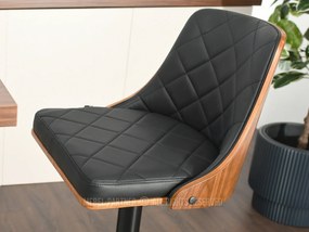 Scaun Haire (nuc închis + negru). 1110585