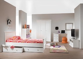 Masă PC, albă, PARIS 77821