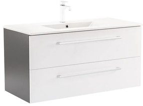 Dulap inferior Vario Clam 100 cu lavoar antracit-alb