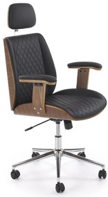 Scaun de birou Timber negru/nuc H122 cm