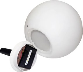 Set de 3 lampi de podea exterioare albe cu LED solar IP44 - Ludger