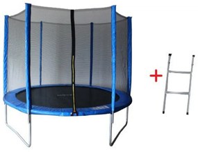 Trambulina copii cu plasa de protectie NOVOKIDS™ 8FT Jump Trampoline, Cu scara inclusa, Pentru interior si exterior, Diametru 244 cm, Maxim 100 kg,