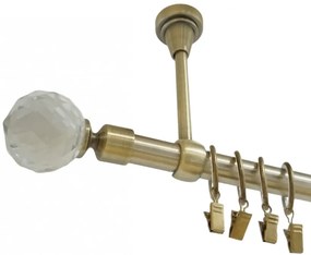 Galerie simpla prindere tavan KULA CRYSTAL 19 mm aur antic (Alege marime: 400 cm)