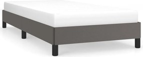 vidaXL Cadru de pat, gri, 100x200 cm, piele ecologică