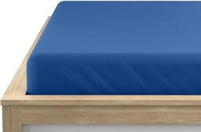 Cearsaf jersey albastru 180 x 200 cm
