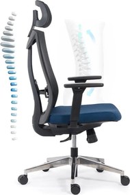 Scaun ergonomic SYYT 9501 albastru, brațe 3D și multiblock