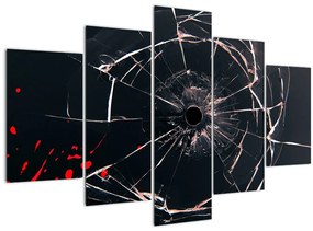 Tablou abstract - sticla spartă (150x105 cm)