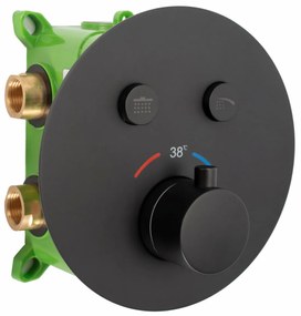 Baterie de dus incastrata Lungo Miler negru mat