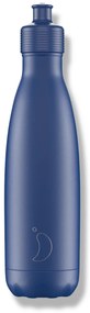 Sticlă termos Chilly's Bottles - albastru mat - 500ml, ediția Original Sports