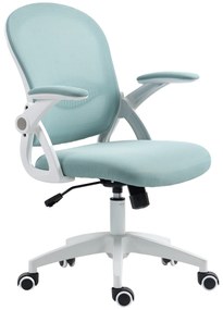 Vinsetto Scaun de Birou Ergonomic, cu Spătar din Plasă, Scaun de Birou cu Înălțime Reglabilă, 65.5x61.5x88-97.5 cm, Albastru Deschis | Aosom Romania