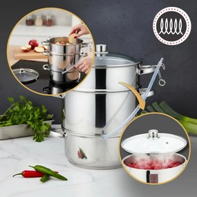Extractor de suc Klausberg KB 9032, 28 cm, 8 litri, 4 piese, pentru plite cu inducție, din oțel inoxidabil