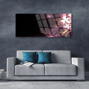 Tablou pe sticla Abstract Art Negru Roz Aur