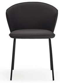 Set de scaune de sufragerie negru 2 buc. tapițat Add – Teulat