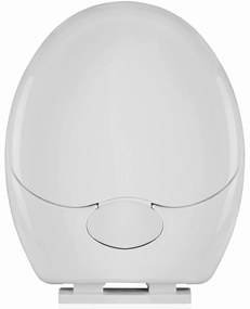 Scaun-capac toaleta „Family” cu mecanism de coborare automata Alb