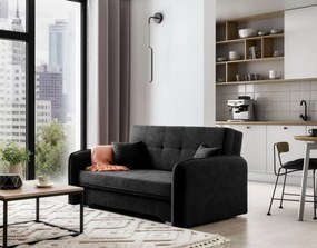 Canapea extensibila de 2 locuri LAINE, neagra