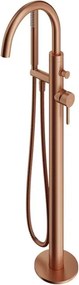 Baterie cada-dus freestanding Omnires Y monocomanda finisaj cupru lucios