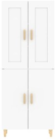 Dulap inalt, alb, 70x34x180 cm, lemn prelucrat 1, Alb