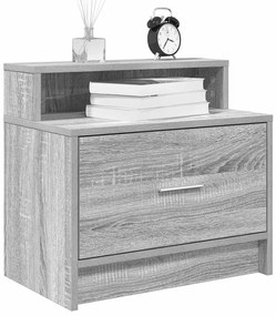vidaXL Noptiera cu sertar Gri Sonoma 51x31x47 cm