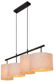 Lustră pe cablu Lucide 45409/04/38 MAYA 4xE27/40W/230V crem