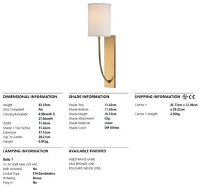 Aplica de perete design minimalist COLTON alama antichizata