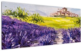 Tablou - Provence, Franța, pictură în ulei (120x50 cm)